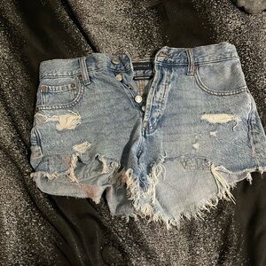 Aeropostale Light Blue Distressed Jean Shorts